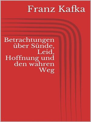 cover image of Betrachtungen über Sünde, Leid, Hoffnung und den wahren Weg